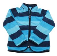 Modrá pruhovaná fleecová propínací mikina TCM