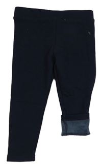 Tmavomodré teplákové legíny Primark