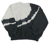 Bielo-tmavosivá oversize mikina George