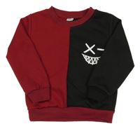 Čierno-červená športová mikina s príšerkou Shein