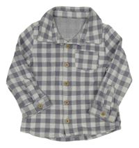 Modro-bílá kostkovaná triková košile George