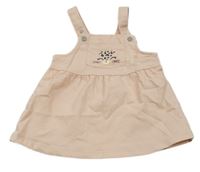 Svetloružové rifľové šaty s leopardom H&M