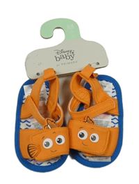 Nové - Oranžovo-modré látkové sandálky - Nemo Primark