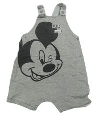 Šedé laclové teplákové kraťasy s Mickey Mousem George