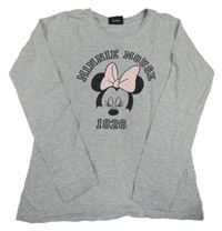 Sivé tričko s Minnie Disney