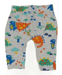 Sivo-farebné tepláky s dinosaurami dunnes