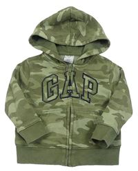 Khaki army prepínaci mikina s kapucňou GAP