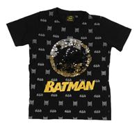 Černé tričko s Batmanem z překlápěcích flitrů 
