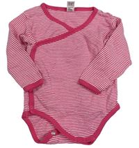Tmavorůžovo-biele pruhované zavinovací body Topomini