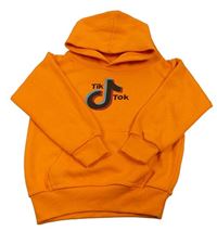 Oranžová mikina s kapucí - TIK TOK