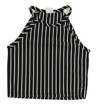 Čierno-biely crop top