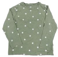 Khaki triko s hvězdami H&M