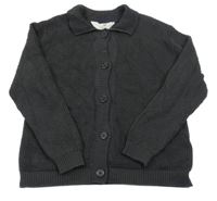 Tmavošedý propínací svetr H&M