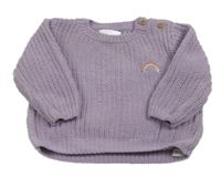 Lila žinylkový sveter s dúhou Primark