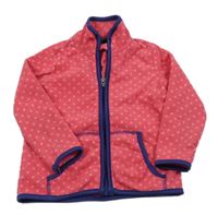 Tmavoružová bodkovaná á fleecová prepínaci mikina TCM