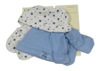 Nové - 4set- 2x bavlněná čepice+ rukavice George