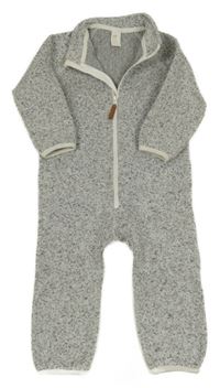 Sivý melírovaný pletený overal H&M