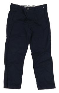 Tmavomodré plátenné nohavice Matalan