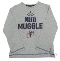 Šedé pyžamové triko s nápisem - Harry Potter 