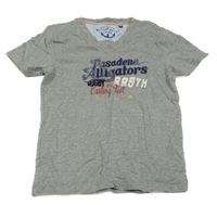 Sivé tričko s nápisom