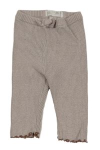 Pudrové žebrované kamaše Zara