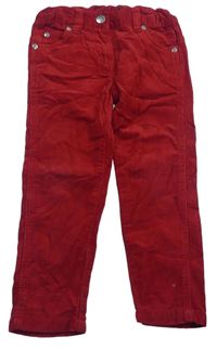 Červené menšestrové nohavice Lupilu