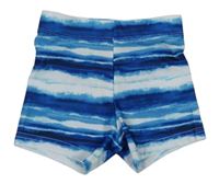 Bielo-modré pruhované nohavičkové plavky Primark