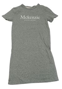 Šedé melírované šaty s logem McKenzie 