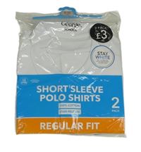 2x Bílé polo tričko George 