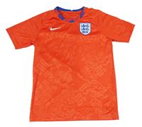 Červené vzorované fotbalové tričko s erbem a logem Nike 