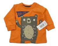 Nové - Oranžové tričko s medvedíkom Matalan