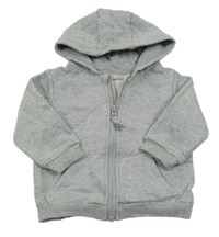 Svetlosivá prepínaci mikina a kapucňou