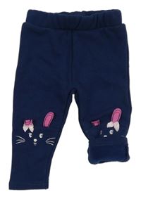 Tmavomodré zateplené legíny se zajíčky Ergee