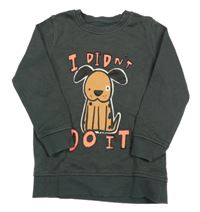 Tmavosivá mikina s psíkom