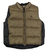 Hnědo-černá šusťáková zateplená vesta H&M