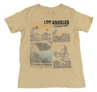 Oranžové tričko s potiskem Chapter Young