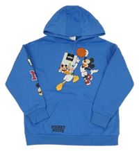 Nová - Modrá mikina s Mickeym a kapucí Primark