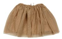 Béžová trblietavá tylová sukňa H&M