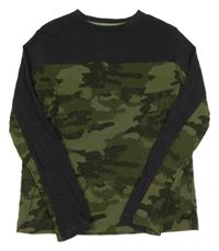 Khaki army-šedé triko M&S