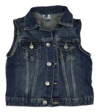 Tmavomodrá rifľová vesta H&M