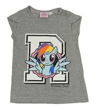 Sivé melírované tričko s My Little Pony