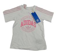 Bielo-svetloružové tričko Adidas