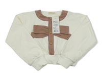 Nové - smetanovo-kakaová mikina s mašlou Ready