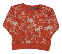 Červená mikina s pejsky NUTMEG