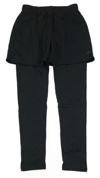 Čierne športové legíny s kraťasy PRIMARK