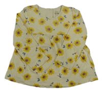 Vanilková tunika se slunečnicemi C&A