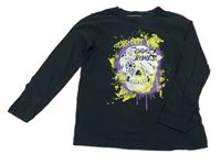 Čierne tričko s lebkou PRIMARK