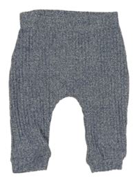 Modré melírované rebrované úpletové turecké nohavice George