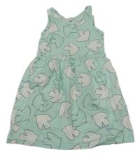 Mátové šaty s vtáčky H&M