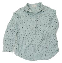 Mentolová halenka s lebkami H&M